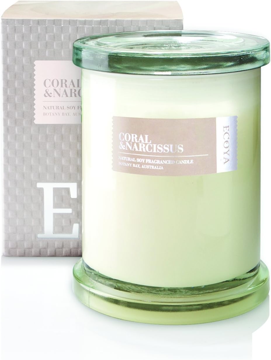 Ecoya Botanicals Metro Jar Coral and Narcissus Candle