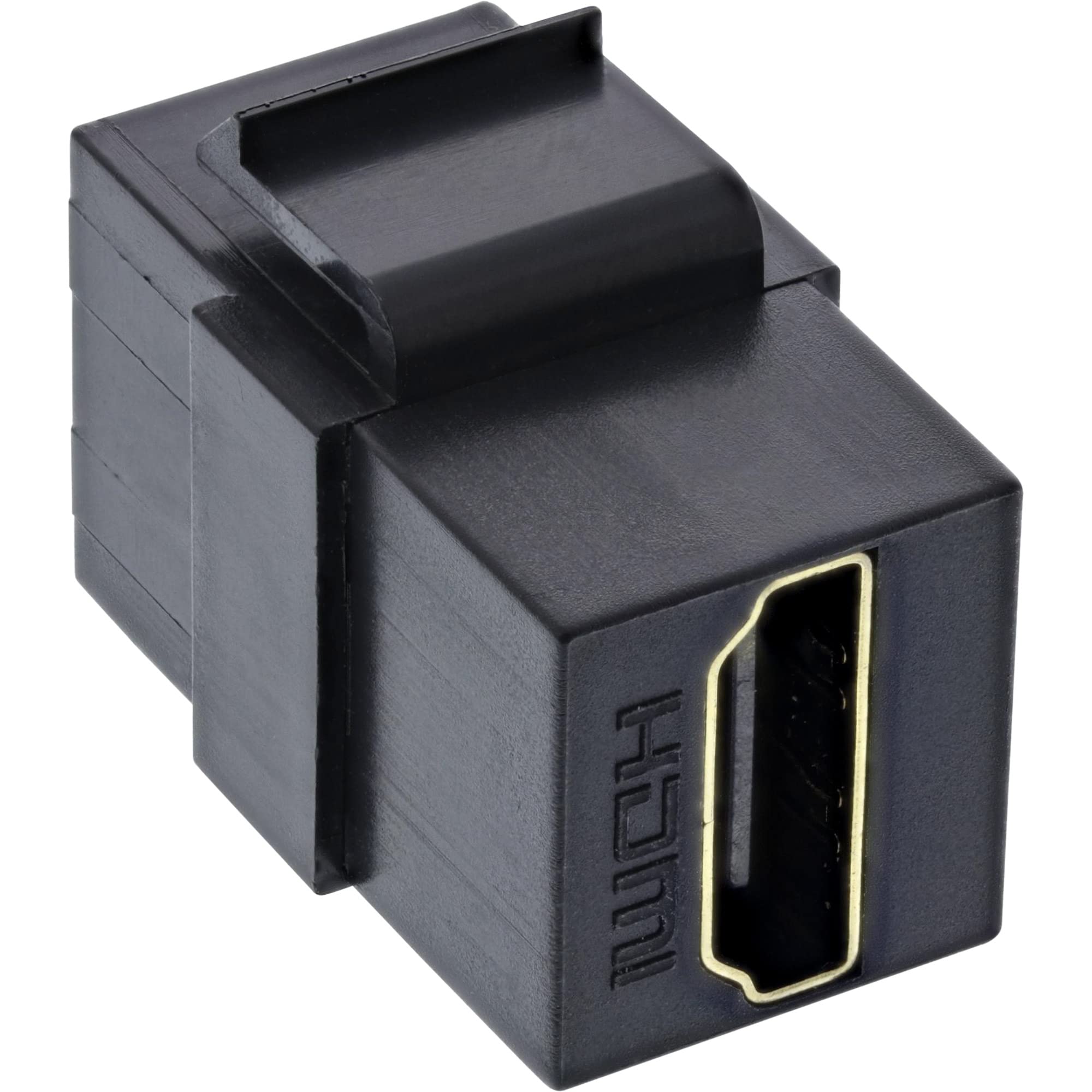 InLine 76202M HDMI Keystone Snap-In wkładka 4K/60Hz, HDMI A gniazdo/gniazdo, czarne