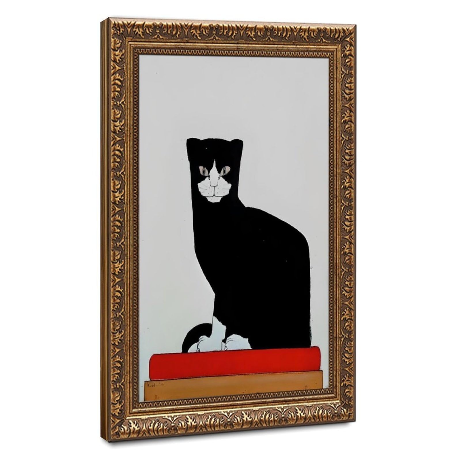 Impression sur toile The Cat par Bart Van Der Leck - Cadre suspendu 50x75 cm pour salon - 8