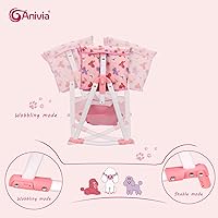 Vista 4 de Mueble para cama de muñeca ANIVIA 2 en 1, juguete con columpio para muñecas de 18 pulgadas, cuna para muñecas bebé con base