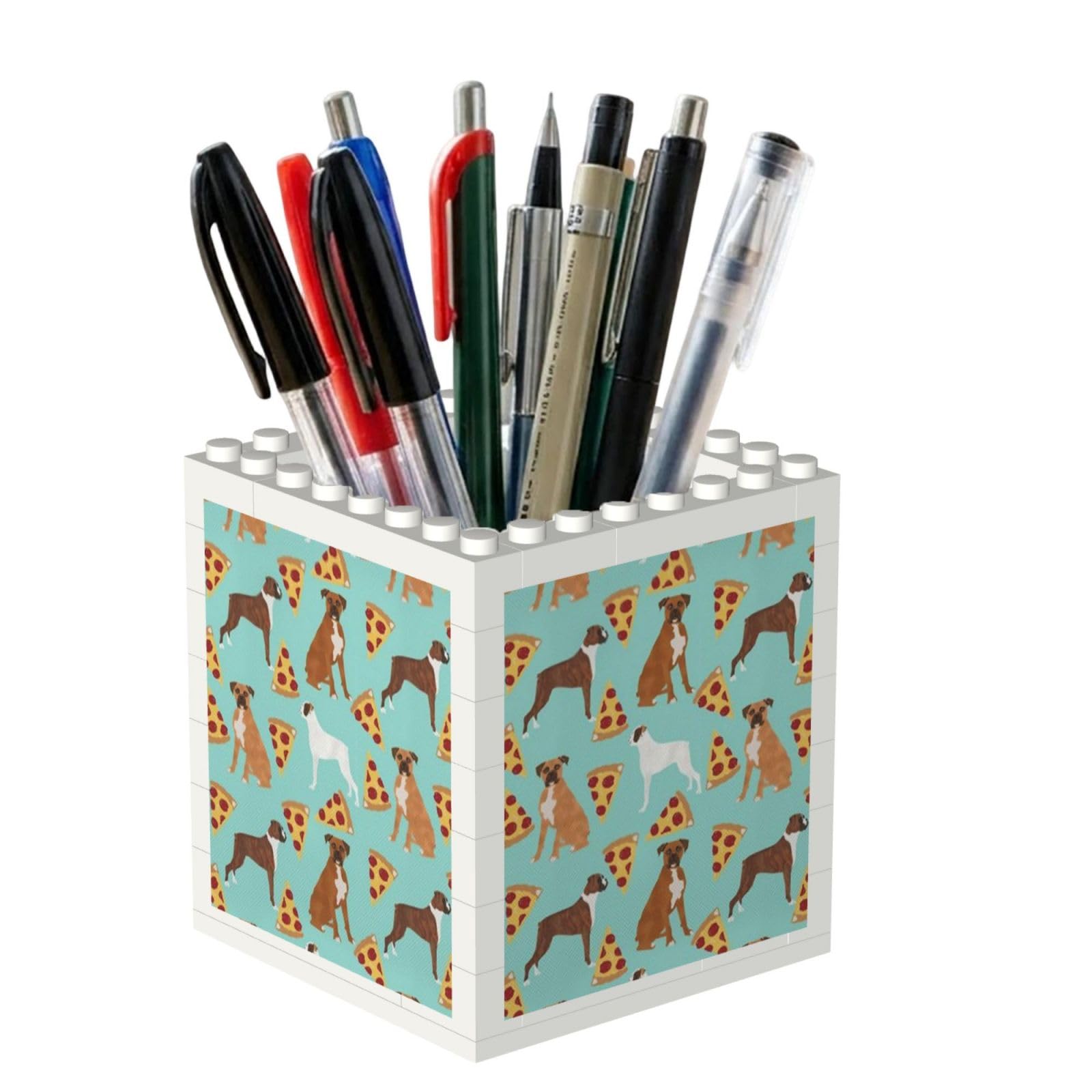 Poadnly Boxer Dog, Pen Pot Pencil Holder for Office Home School, Compact Desk Organiser for Office Stationery