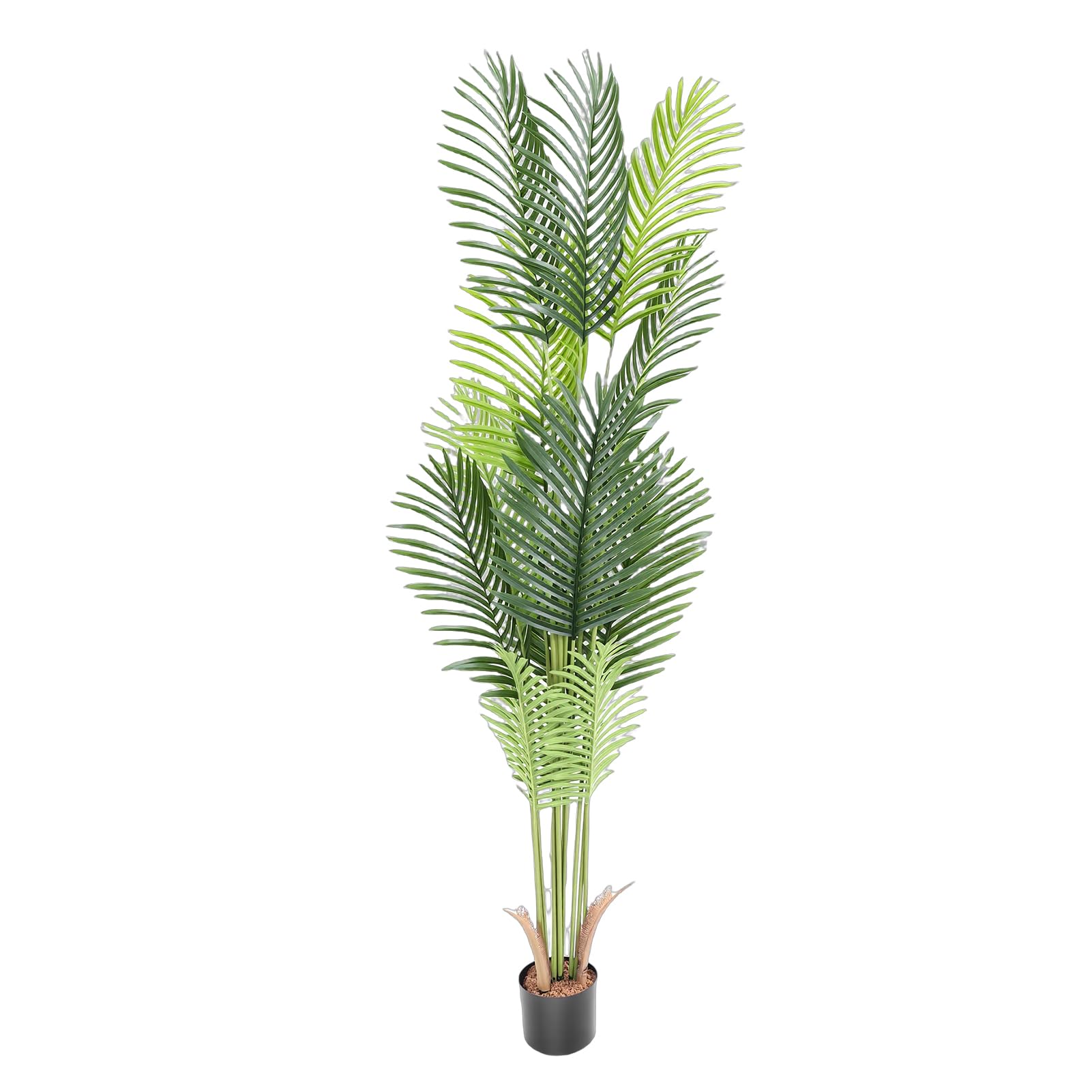 Palma artificiale in plastica, finta pianta tropicale realistica, decorazione perfetta per la casa e l'ufficio per gli amanti della natura (1,2 m)