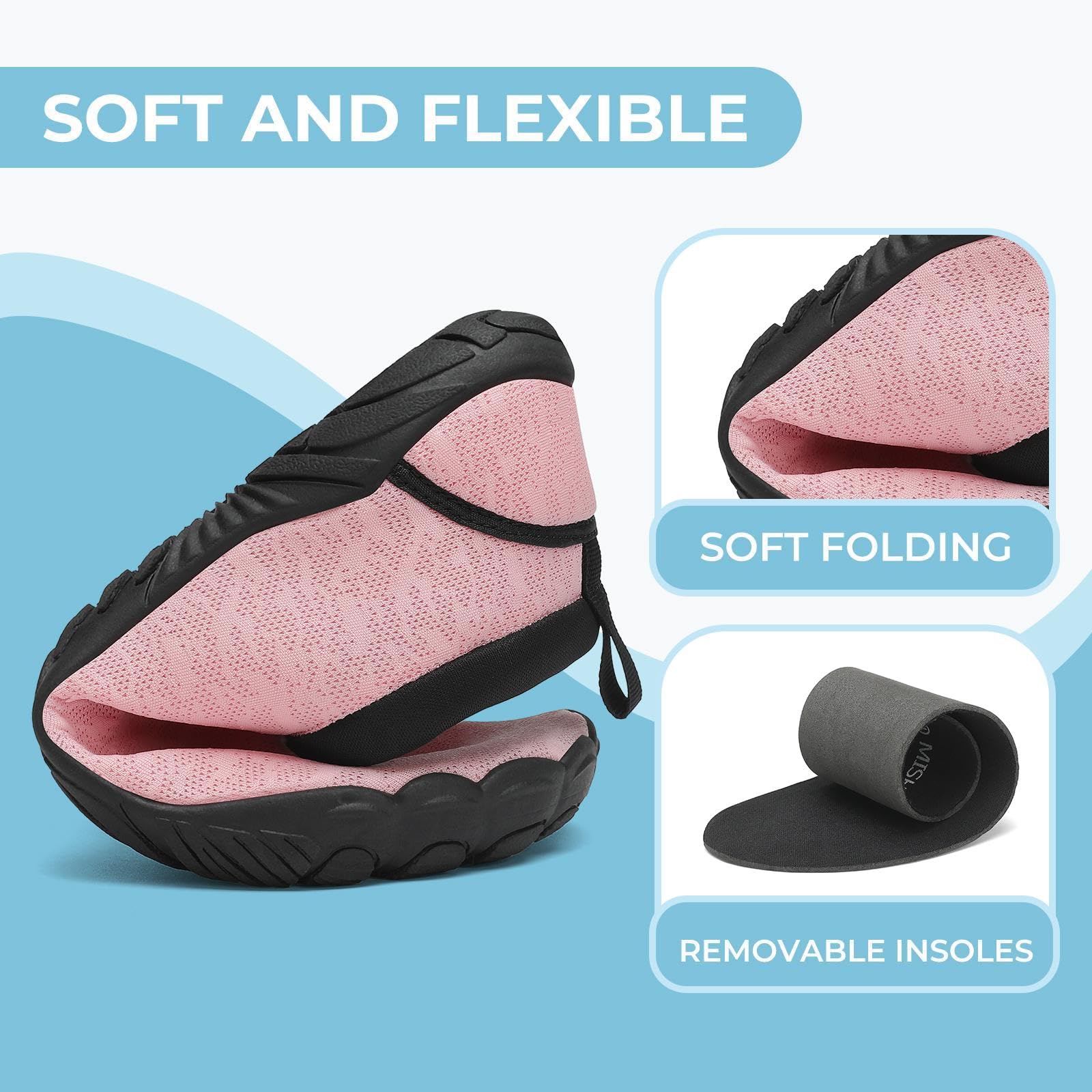 Mishansha Unisex Sport Acquatici Scarpe Donna Leggero Antiscivolo Scarpe da Surf Uomo Summer Immersione Scarpette per Beach Swim Yoga 36-46EU