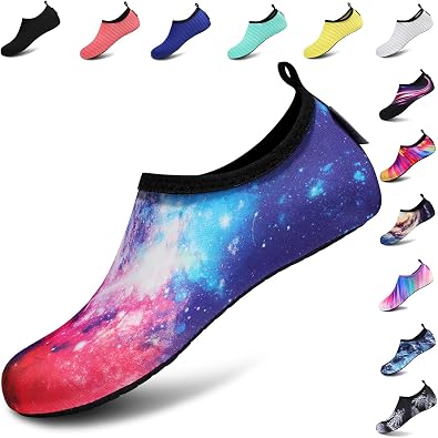 VIFUUR Water Shoes for Men Women Barefoot Quick Dry Aqua Socks Slip On | Lightweight, Breathable Upper, Flexible Sole, Drainage Design, Easy Slip-On Fit for Water Activities