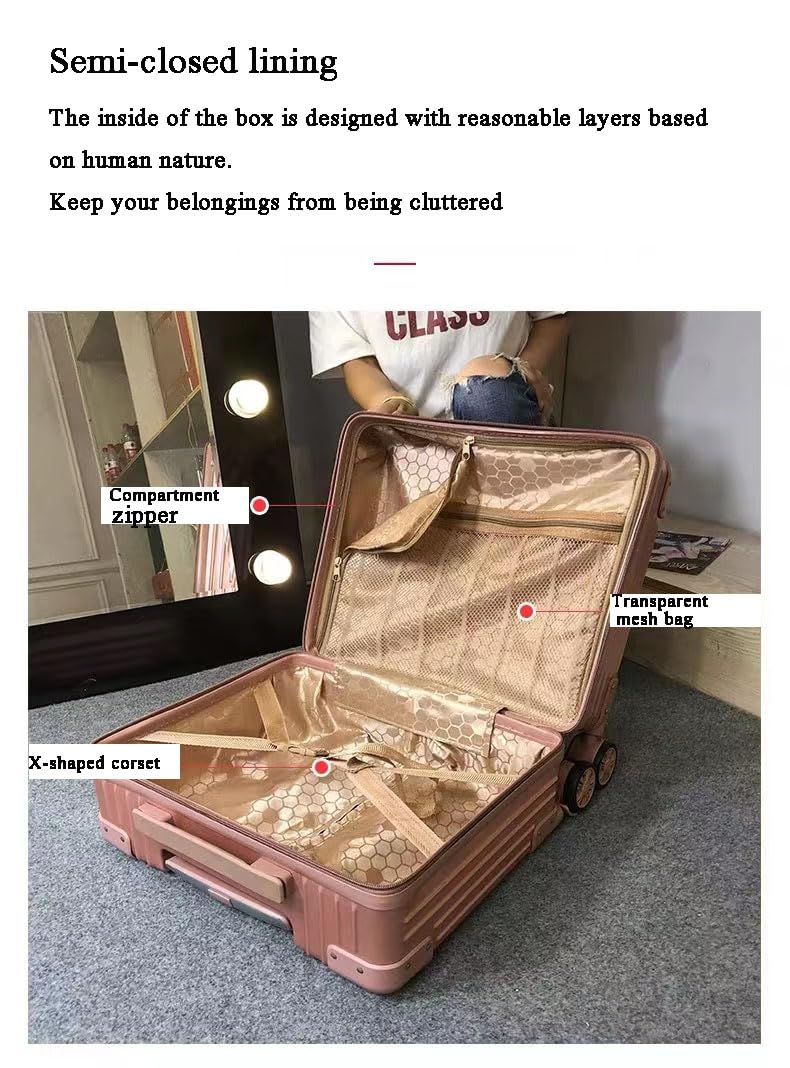 Zestaw walizek podróżnych, bagaż 50 cm, 2-częściowy zestaw, walizka obrotowa na hasło, lekka, z teleskopowym uchwytem, kosmetyczka 35 cm (pomarańczowa)