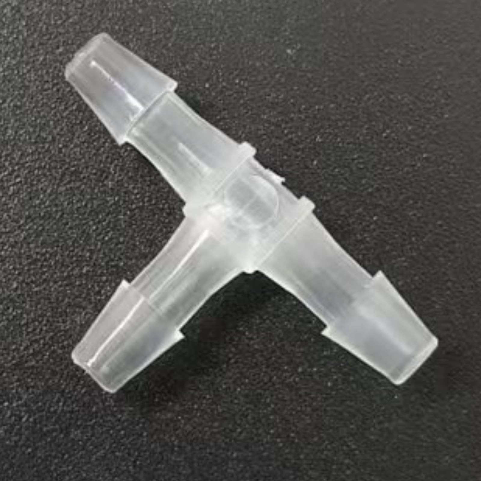 Równa 3-kierunkowa złączka trójnikowa do węża w kształcie litery T - opakowanie 25 - Trwały plastikowy adapter wielokrotnego użytku z PP(3.2mm 1/8inch Cir)