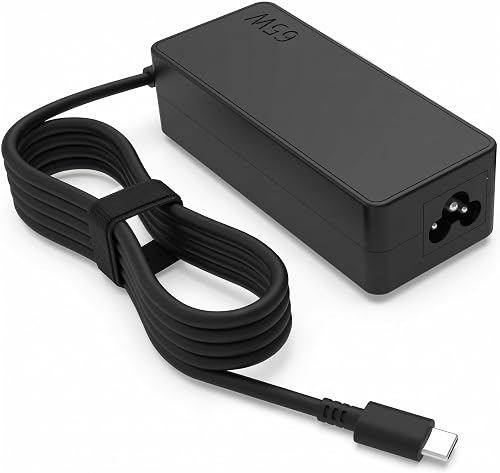 65W USB-C Laptop Charger | Universal 3-Pin Type-C Power Adapter Wall Plug | Fast Charging Block Compatible with HP Pavilion Lenovo ThinkPad Dell XPS Asus Acer MacBooks Laptops and Smartphones