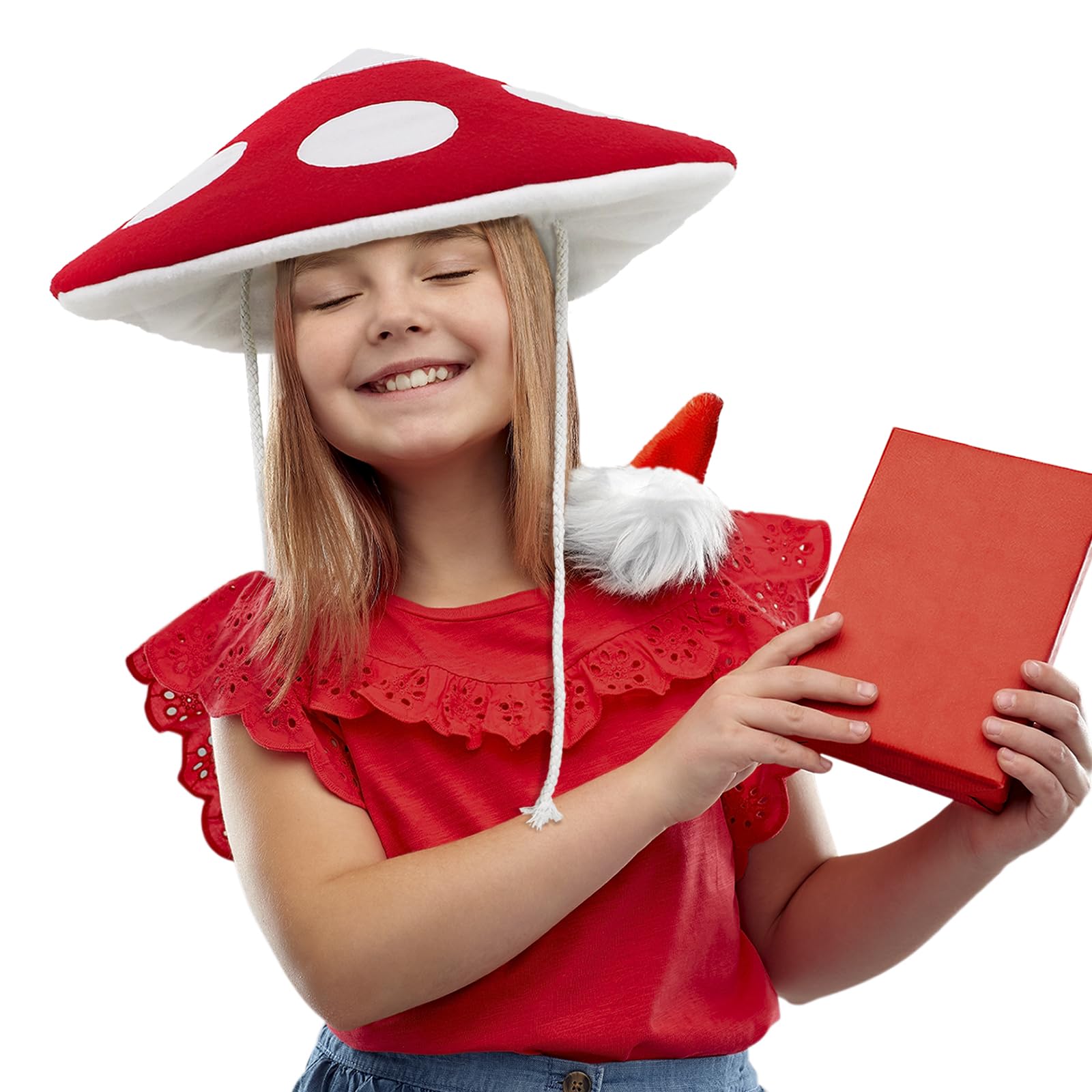 Mushroom Red Plush Hat for Festival Decor | Carnival Party | Halloween | Role Play | Stage Performance | Cosplay Show