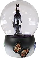 Vista 2 de Ebros Gift Trail of Painted Ponies Western Metamorphosis Mariposas, Caballo de Belleza Negro, Globo de Agua con Brillantina de 5.25 pulgadas
