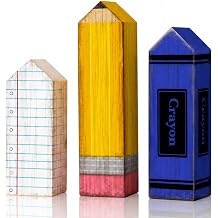 Yousoontic 3 Pcs Back to School Table Decorations Wooden Notebook and Pencil Tiered Tray Decor Farmhouse Wooden Block Sign for Desk Classroom Table Centerpieces for Shelf Home Kitchen Office