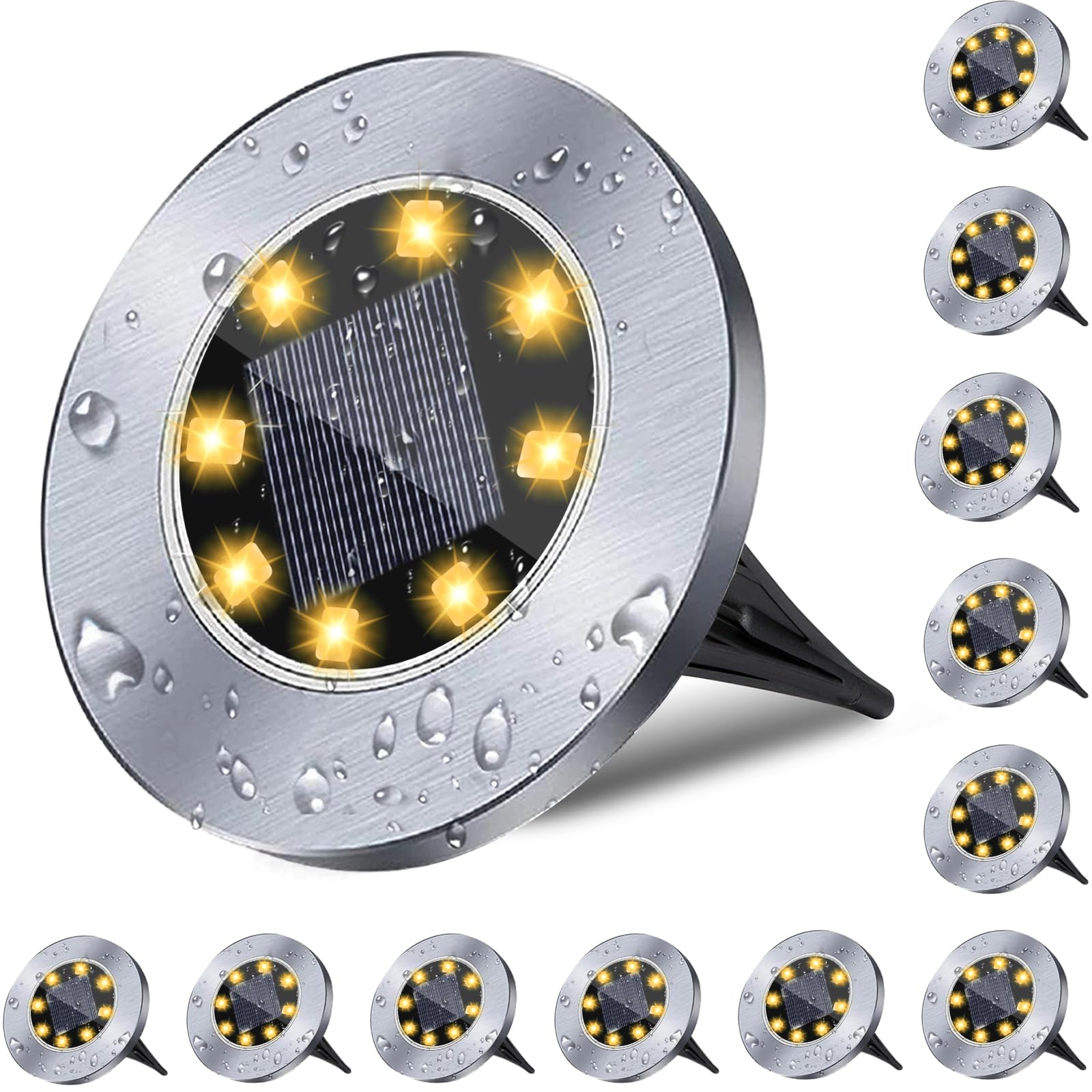 Rayolon 4.6 Inch Diameter Solar Ground Lights