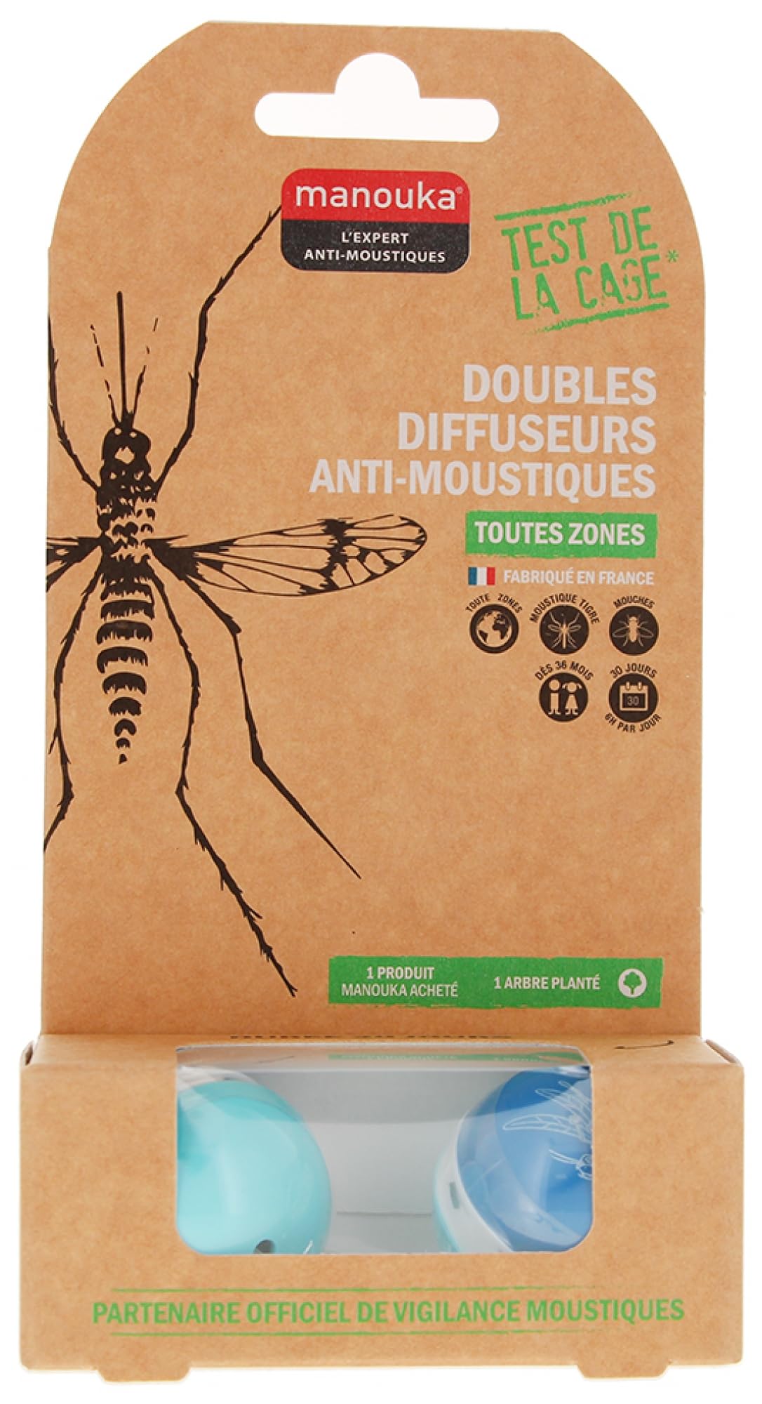 Manouka Doppi Diffusori Anti-Zanzare - Blu-image