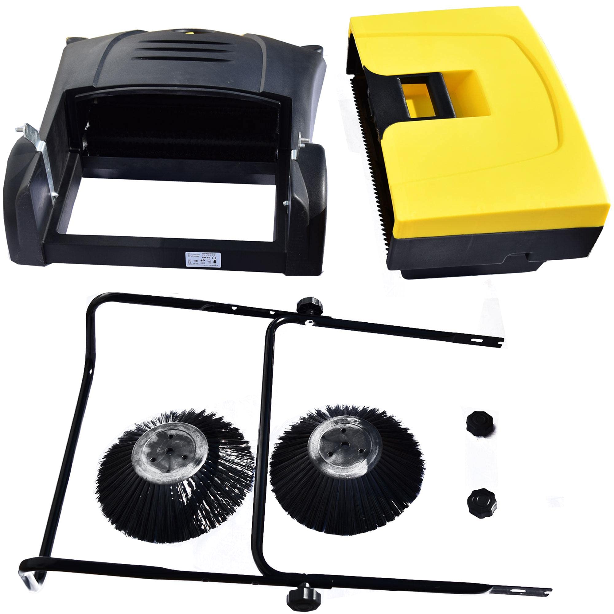 Syntrox Germany Kehrmaschine mit 2 Kehrbürsten 80 cm