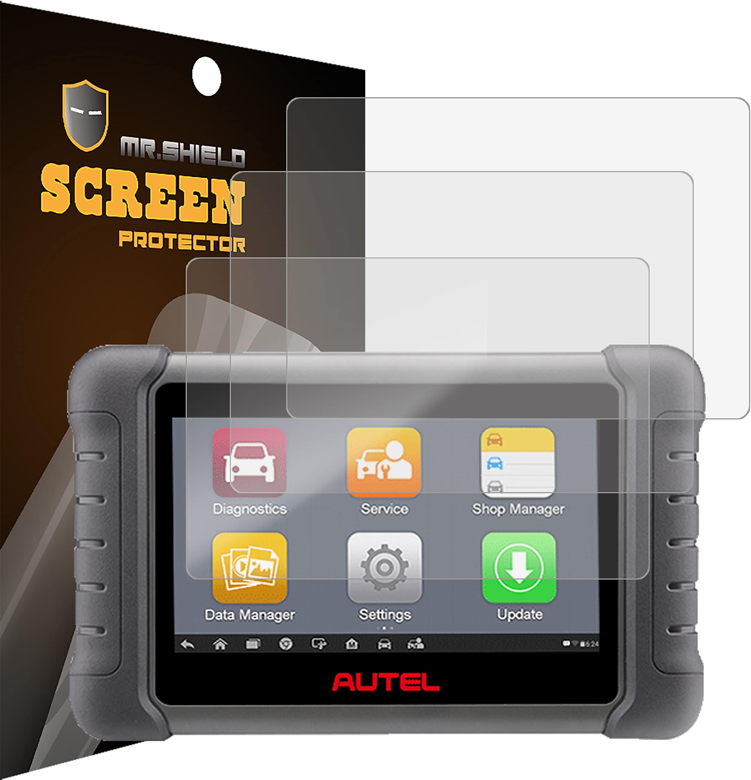 Mr.Shield [3-Pack Screen Protector For Autel MaxiCOM MK808BT/MK808/MK808TS, MaxiCheck MX808 / MaxiPRO MP808/ MP808K, MaxiDAS DS808/DS808K/MaxiIM IM508, MaxiTPMS TS608 Anti-Glare (PET)