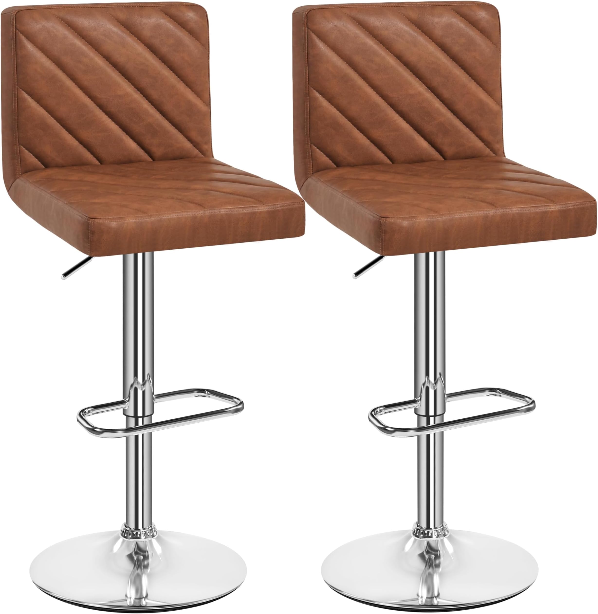 Yaheetech Barstools Set of 2, Kitchen Stools with Backs