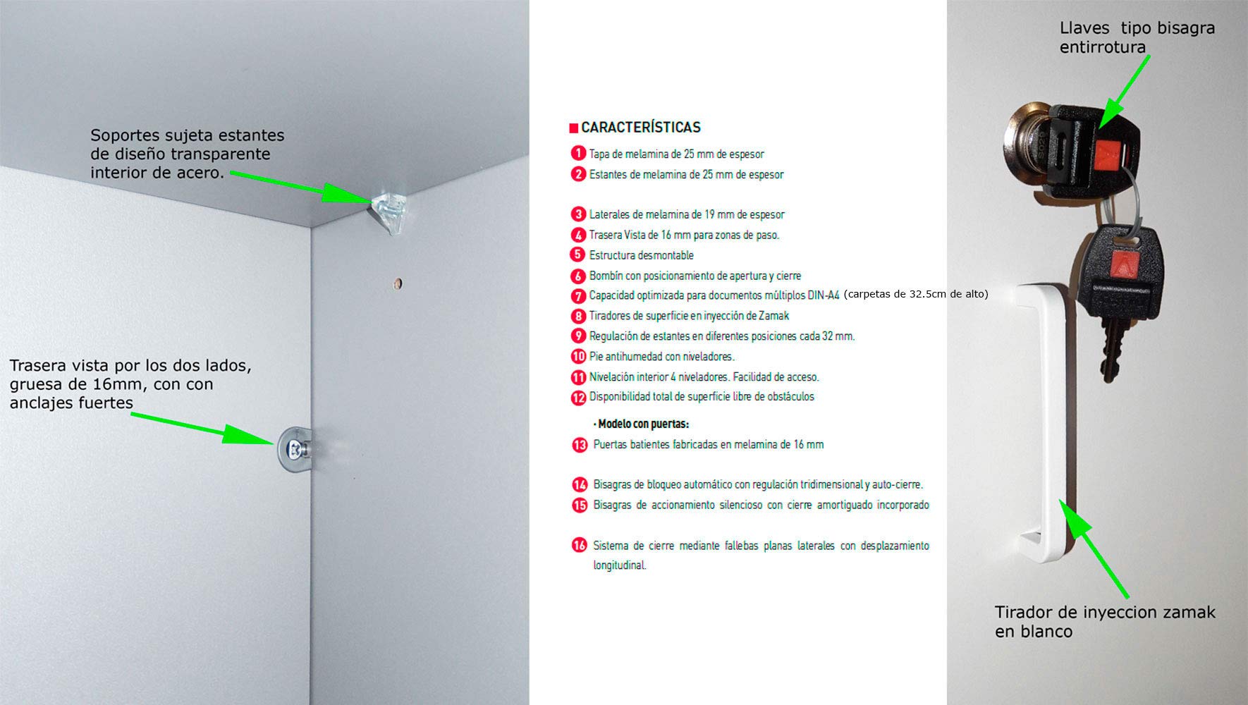 actiu Armario Profesional 113hx80x42cm 2 Puertas con Llave. Blanco