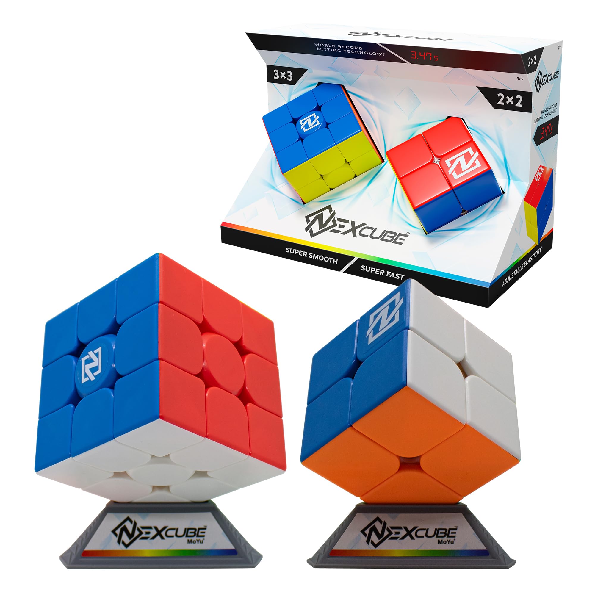 Bizak Nexcube 3x3 + 2x2 Classic The Cube for Speedcubers. Maximum Speed. Without Stickers. with Precise Positioning and Double Adjustment System, Multicolor (64559903)