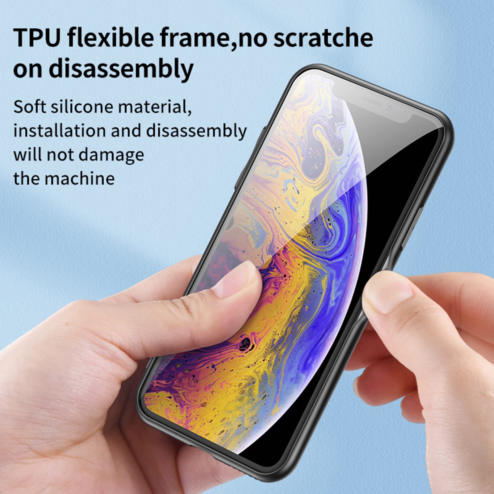 DESSEN Antiurto Cover per OPPO Find X5 Pro 5G, in Morbido Silicone TPU Ultra Sottile Custodia Protettiva e Pellicola, 360°proteggi schermo Bumper Case. Viola