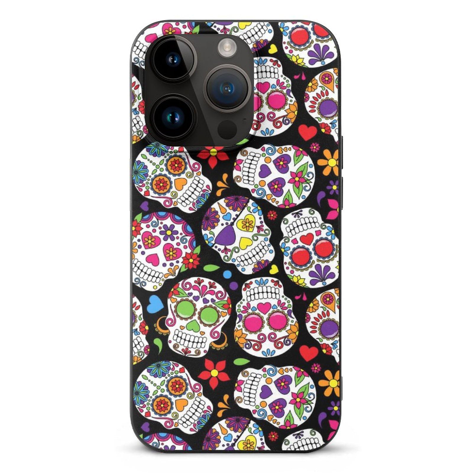 Amazon.co.jp: iPhone14Proケース TPU 保護カバー ドクロ柄 髑髅柄 