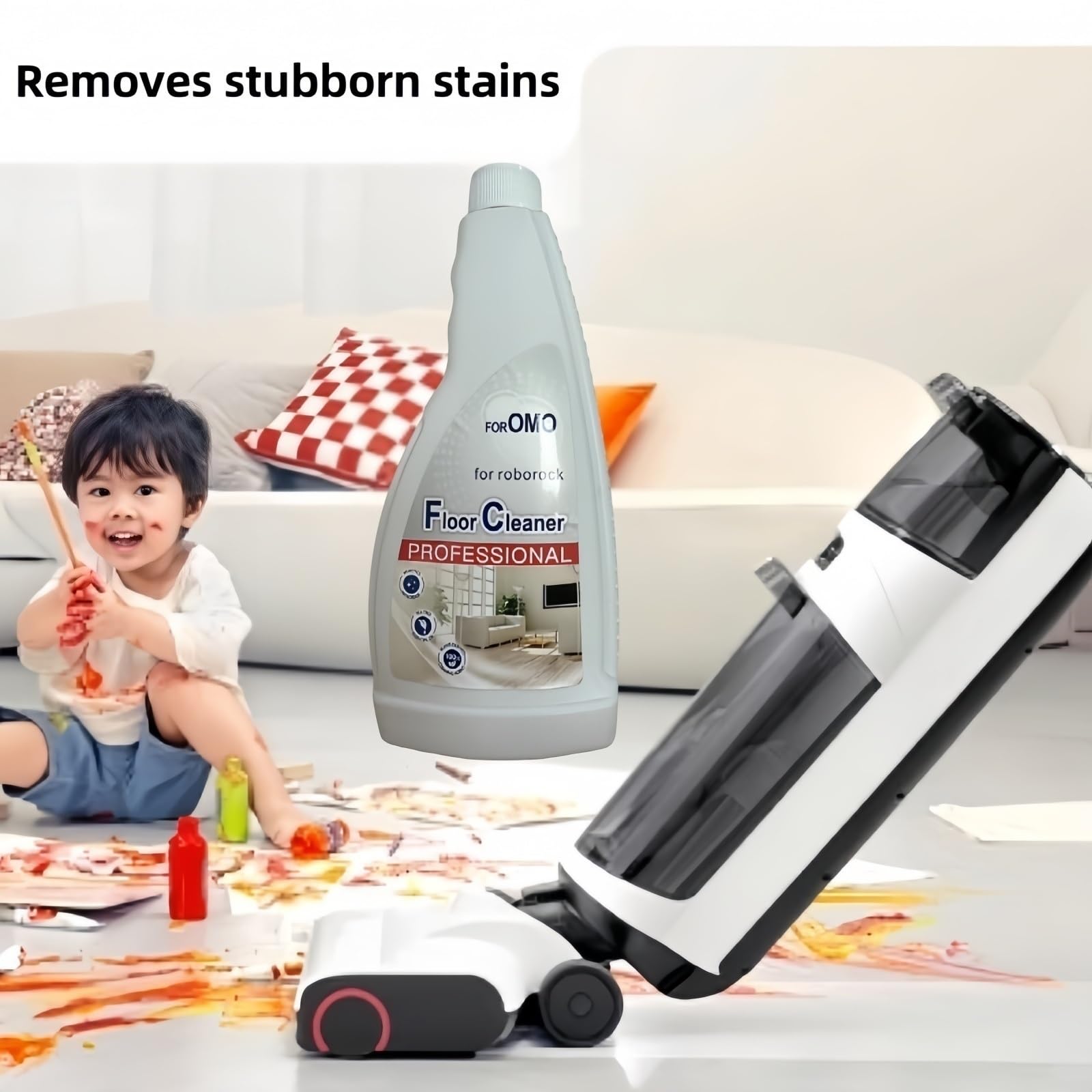 Líquido Limpiador De Suelos Embotellado De 450 Ml. Limpiador De Pisos Compatible Con Roborock S7 S8 S9 Pro MaxV Ultra Dyad F25 U10