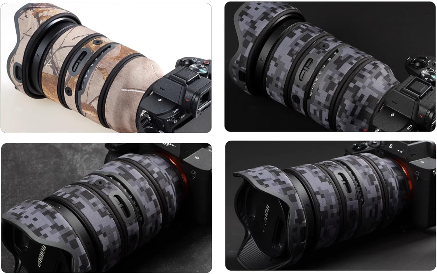 Lens Cover for Tamron 35-150mm F/2-2.8 DI III VXD Camouflage Camera Lens Protection Sleeve (Color #Green Leaf Camouflage - Waterproof) Rain Cover