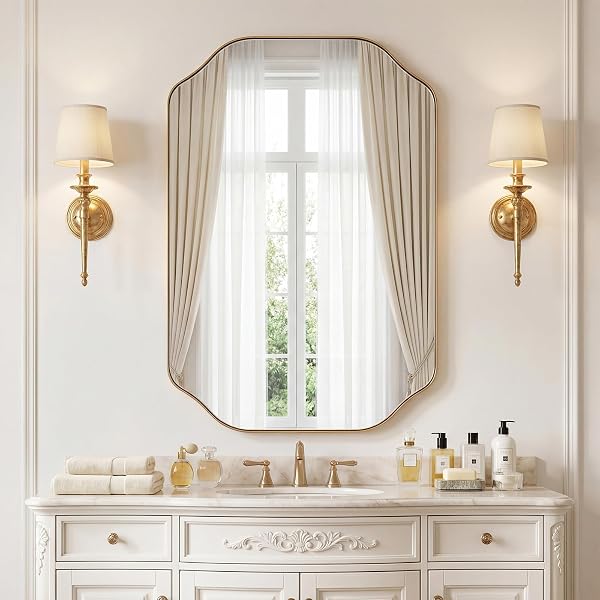 Brushed Gold gold mirror