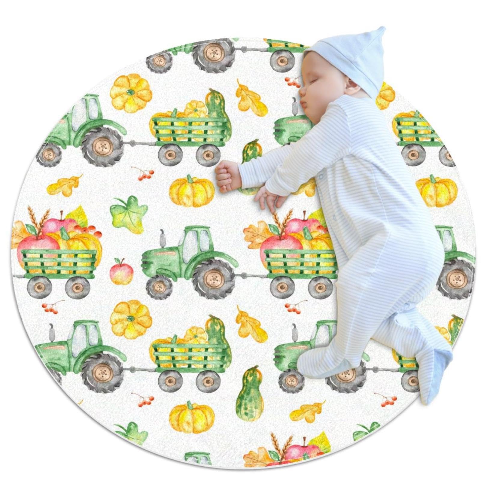 Tapis antidérapant moisson vert pomme lavable et sécurisé