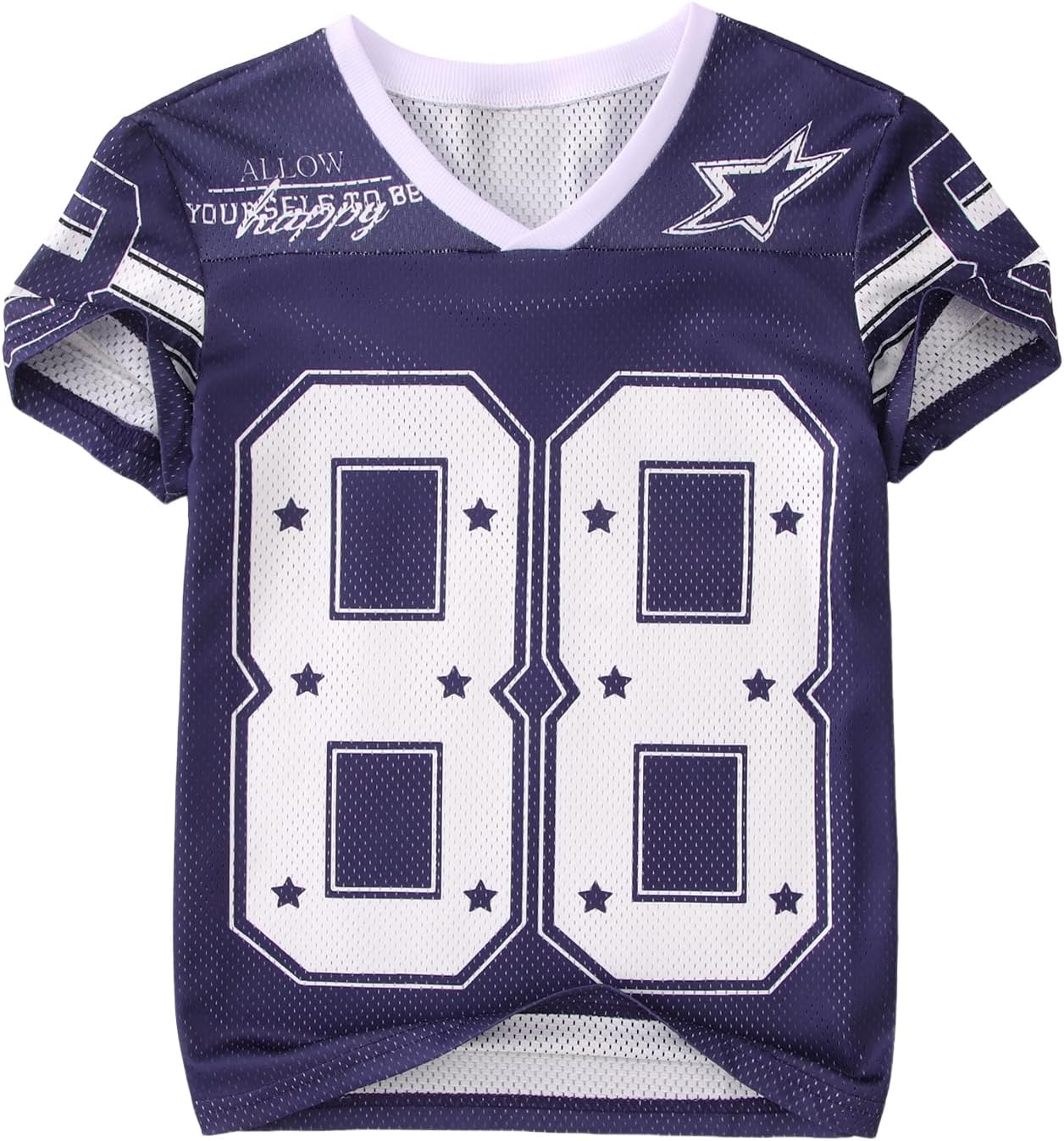 Girls Boy Jersey Shirt Y2k Baggy Shirt 88 Graphic Tshirt V Neck Outfit Kids Oversized Short Sleeve Summer Tee Top