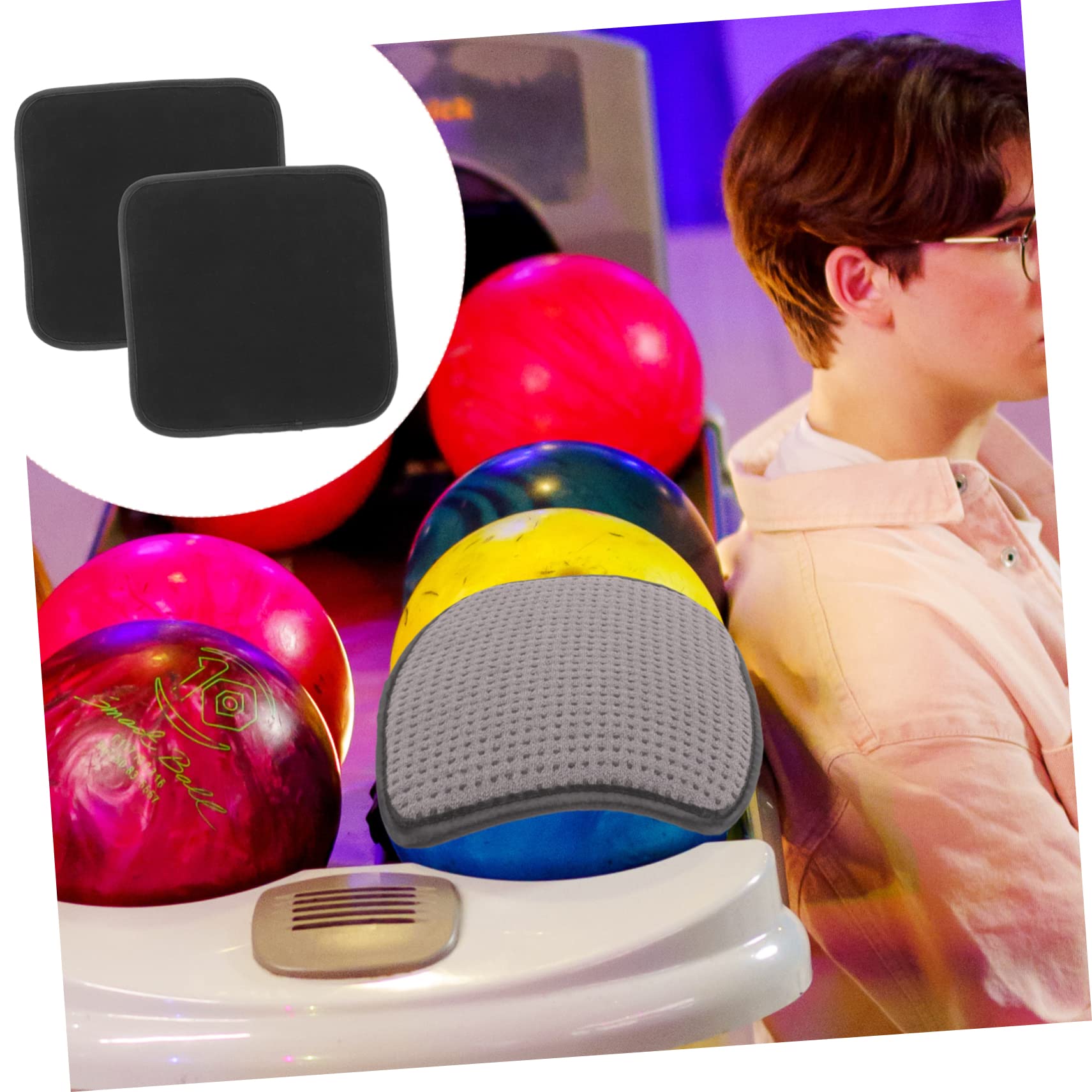 CORHAD 2pcs Microfiber Bowling Ball Towel Professional Cleaning Pad for Bowling Ball Resurfacing