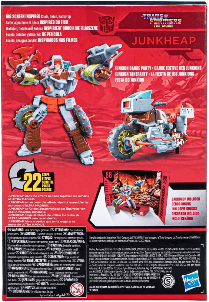 Transformers Toys Studio Series 86-14 Voyager Class The The Movie 1986 Junkheap Action Figure - Ages 8 and Up, 6.5-inch