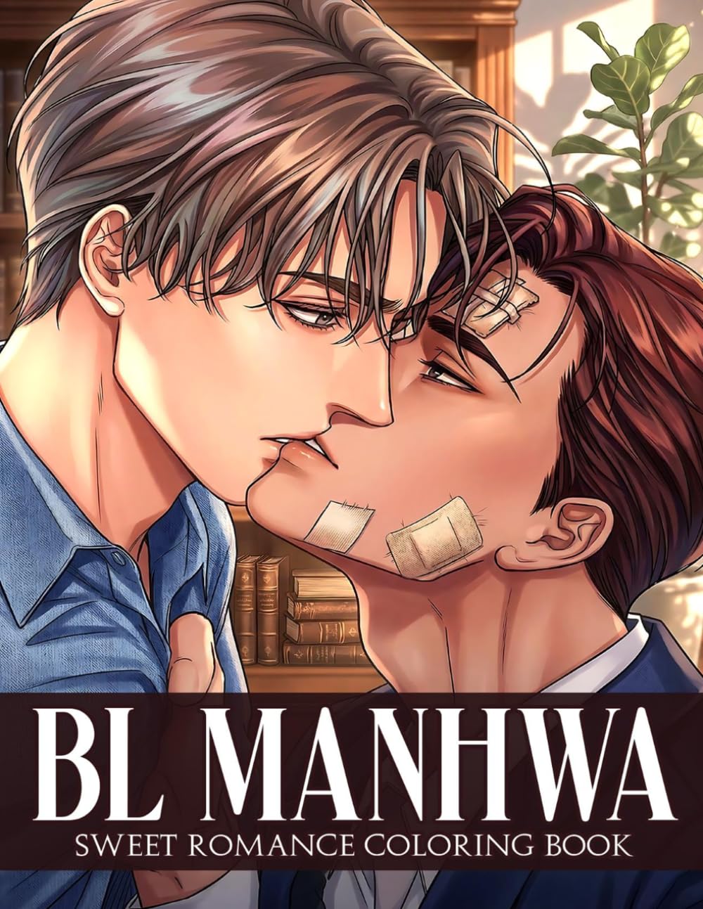 BL Manhwa Coloring Book: Romantic Anime Style Coloring Pages With Handsome Male Characters, Love Story Scenes, Soft Moments For Teens And Adults To Relax & Enjoy
