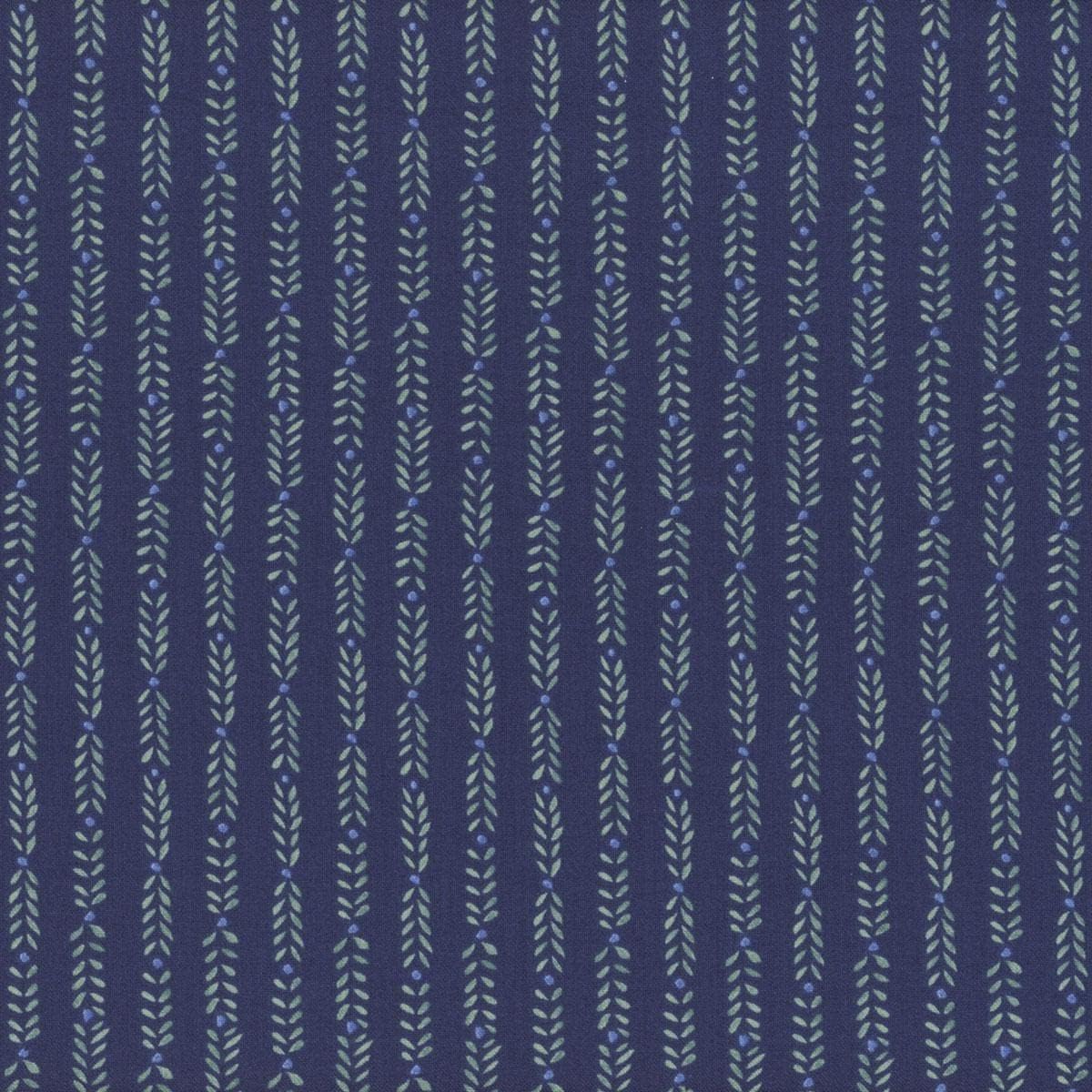 Wilmington Prints Fabrics Blue Breeze Danhui NAI Ticking Stripe Dark Blue