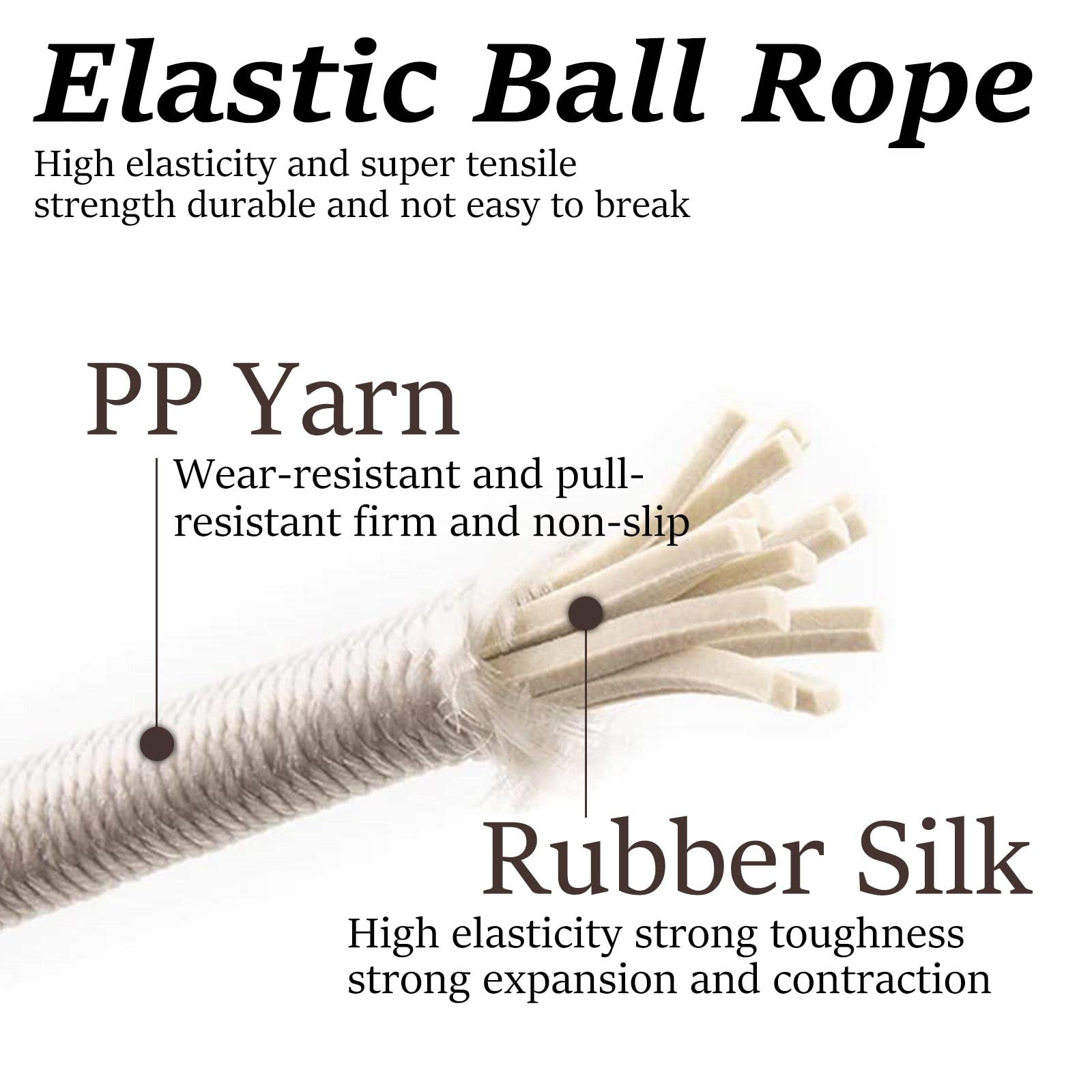 Corde Elastiche Con Sfere - 50 Pezzi, Per Teloni E Tende, Ideali Per Campeggio