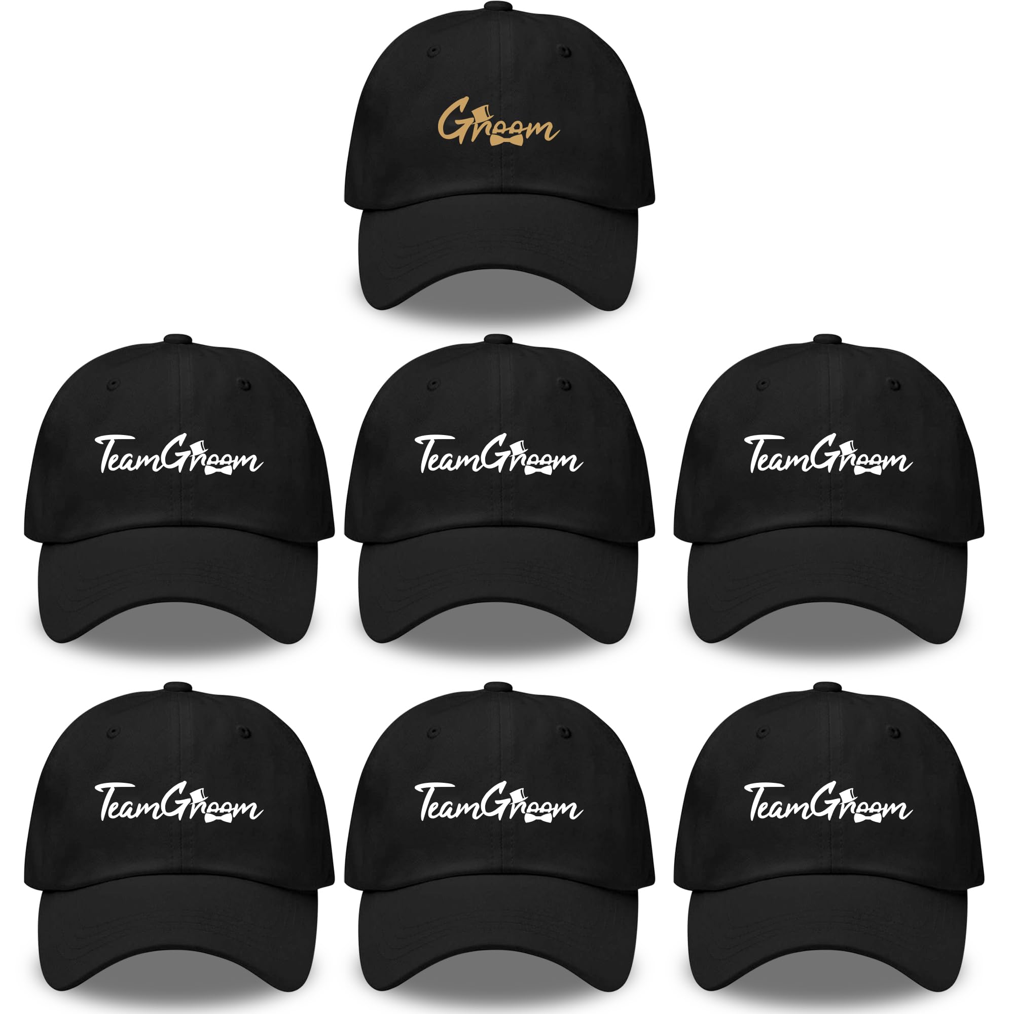 Groomsmen Gifts Cappelli – Set di 7 pezzi bomboniere per addio al celibato per testimoni dello sposo, sposo della squadra, testimone