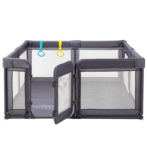 Miniatura 12 de Corralito para bebés, corralito extra grande para bebés y niños pequeños, corral de juegos resistente con puerta de seguridad, corralito de juegos