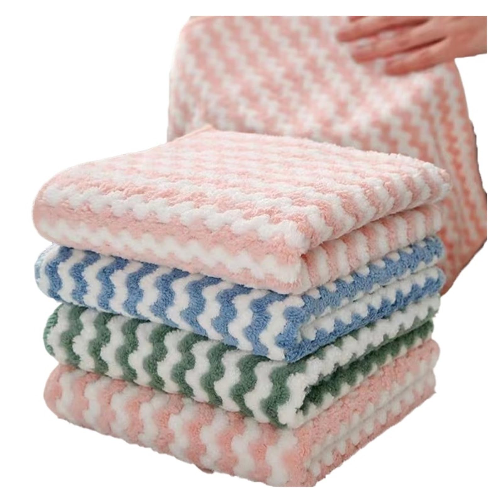 Genérico Paño de Cocina Microfibra, Limpieza Absorbente, Aceite Antiadherente, Trapos, Toallas for el hogar, Herramientas(Random Color 25x25cm,10pcs)