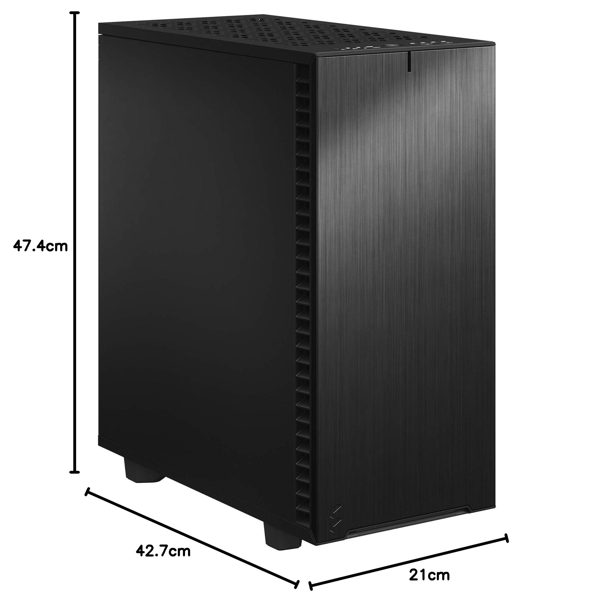 Fractal Design Define 7 Compact Black Brushed Aluminum/Steel ATX Compact Silent Mid Tower Computer Case