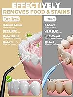 Vista 2 de Oralfree - Irrigador dental inalámbrico con hilo dental recargable para viajes, pik de irrigación, limpiador de dientes portátil, impermeable IPX7