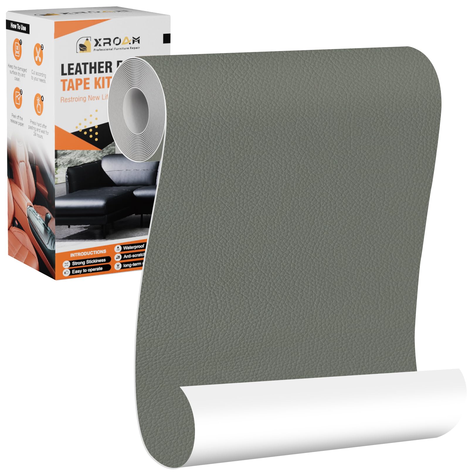 Photo 1 of Xroam Leather Repair Tape, Light Gray, 23.6x79 inch