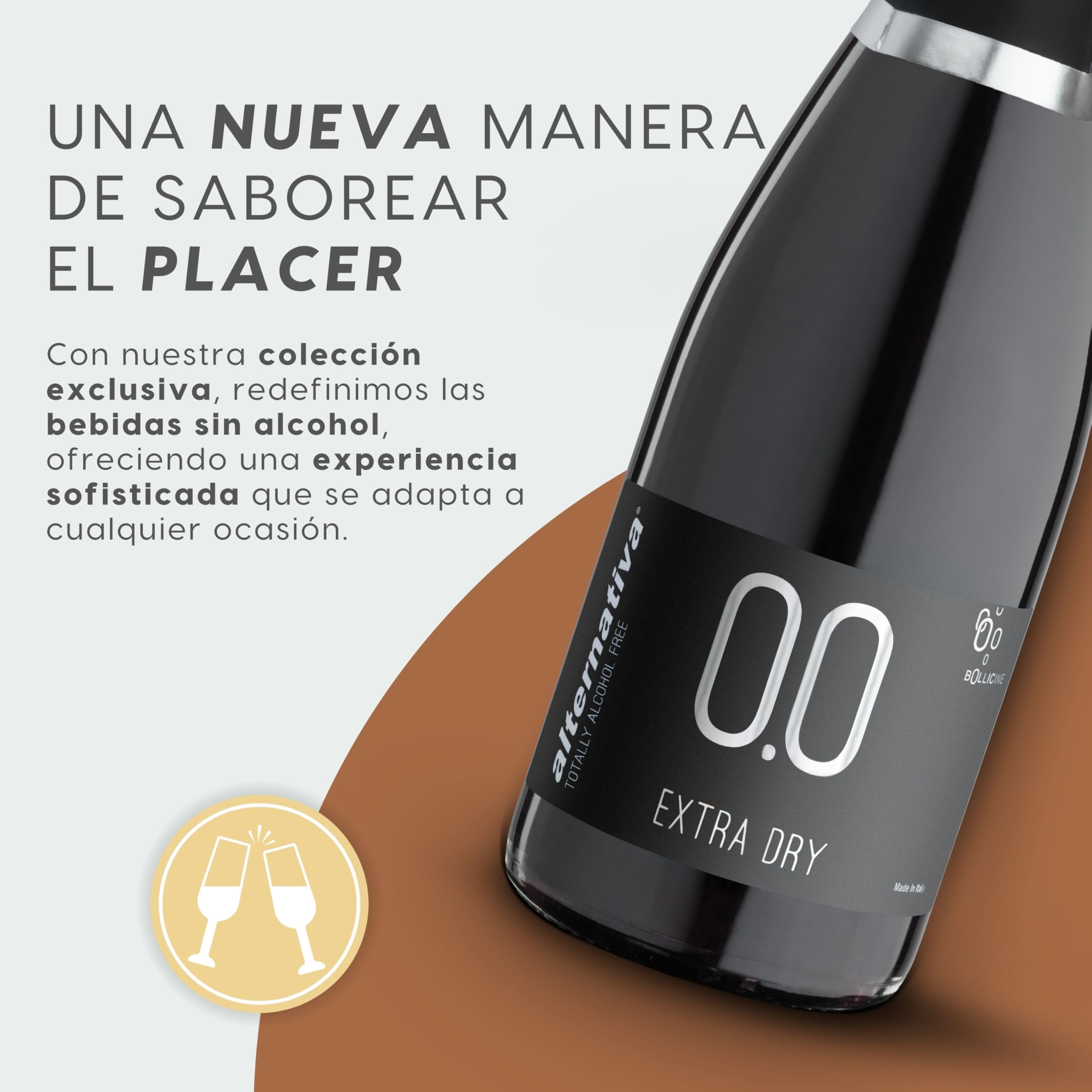 ALTERNATIVA Blanco Extra Seco Espumoso Sin Alcohol 0.0% 6 Botellas de 750ml