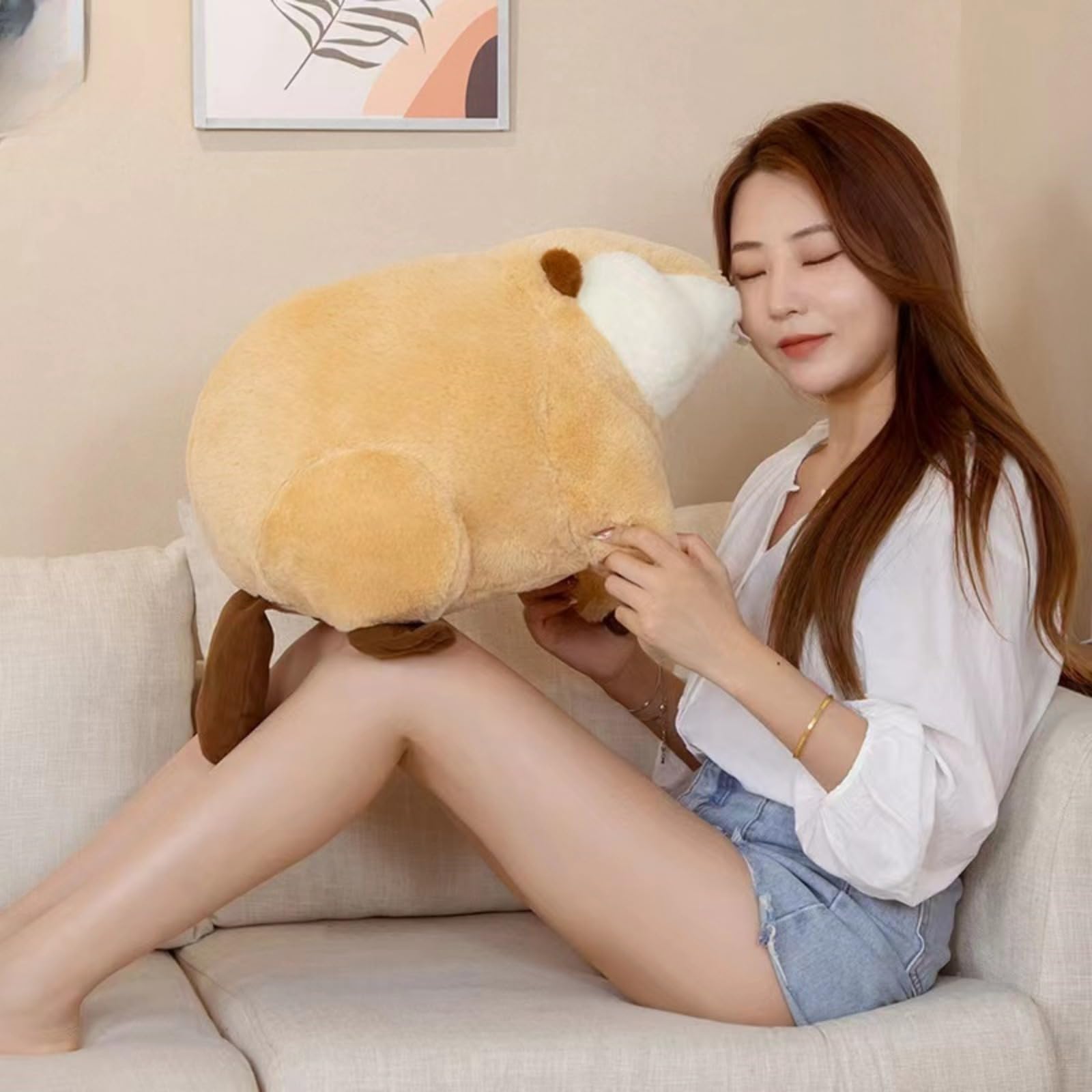 Amazon.co.jp: ぬいぐるみ ビーバー 海狸 リアル 置物 縫い包み 心地が
