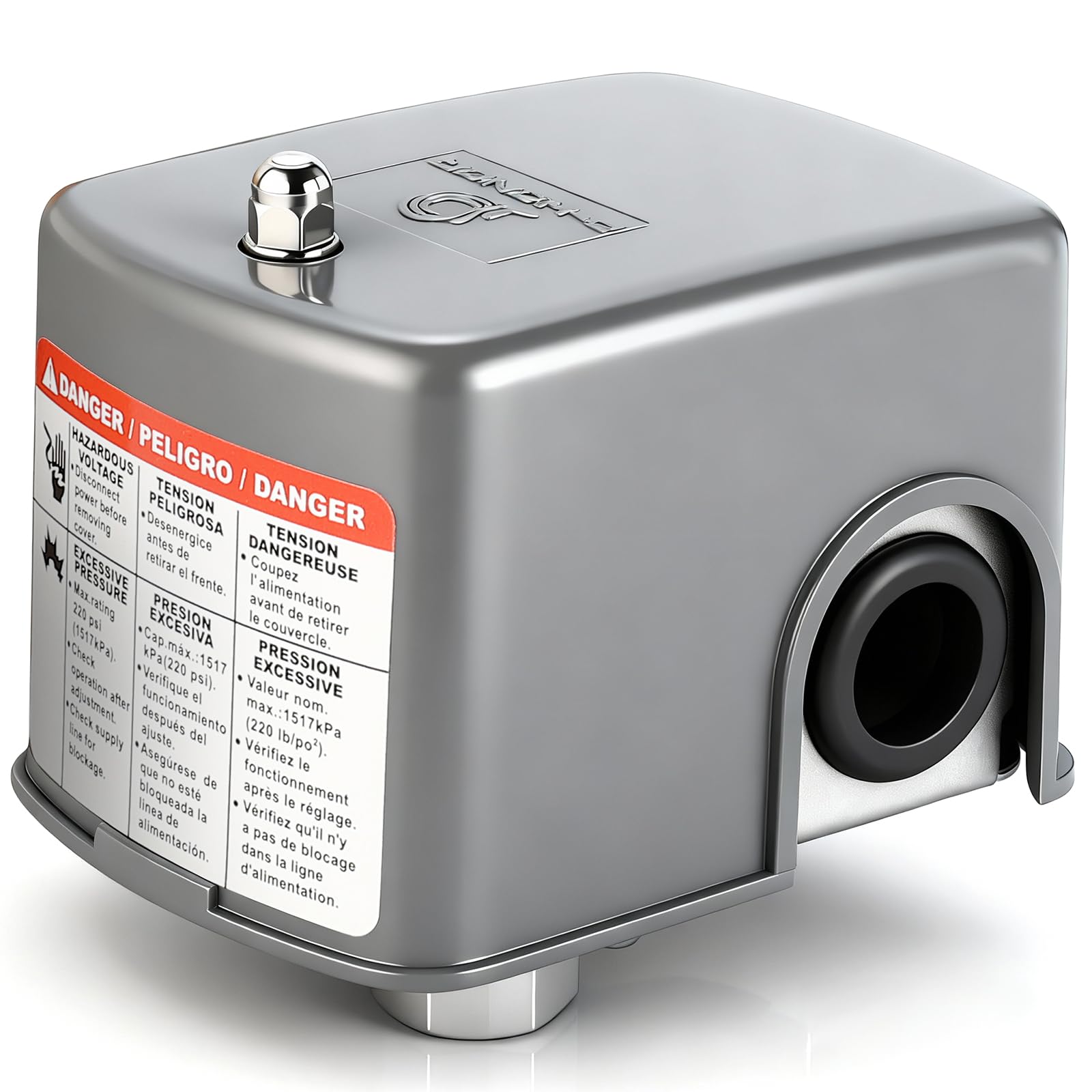 D-HONOR Water Pump Pressure Switch, Adjustable Pressure Controller KRS-3 40-60 PSI