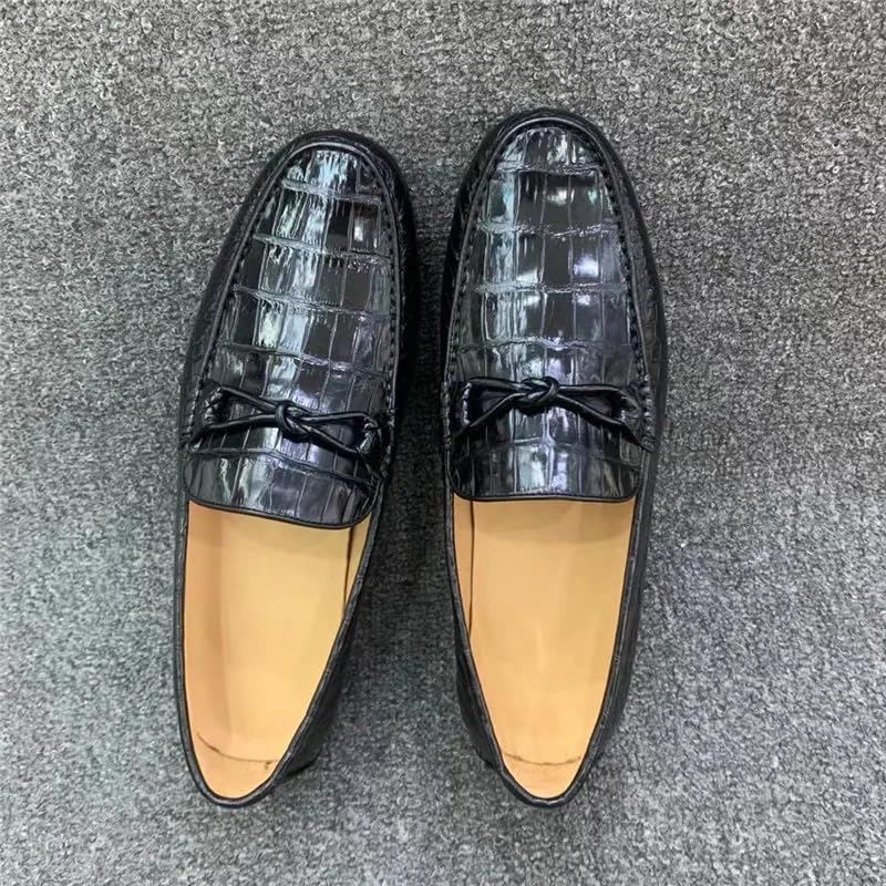 Authentic Real True Crocodile Skin Business Casual Style Men Moccasins Shoes Genuine Exotic Alligator Leather Male Slip-on Flats3