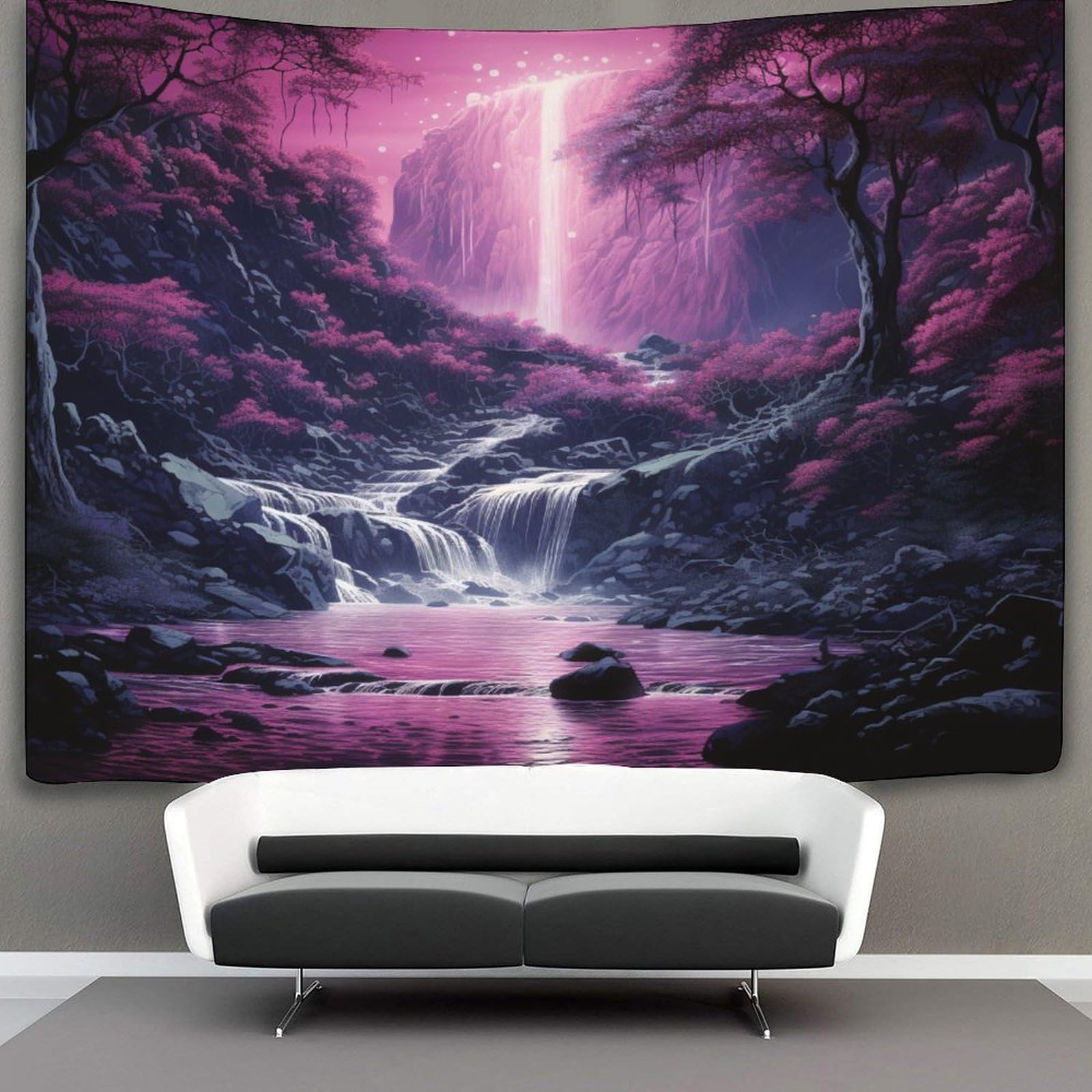 DHBANEIOK 3D Forest Cascade Printed Wall Blanket Home Decoration Bedding Poster Wall Art Tapestry Tapestries Wall Hanging Soft Polyester for Bedroom Living Room Dorm Home Decorations 70cmx100cm