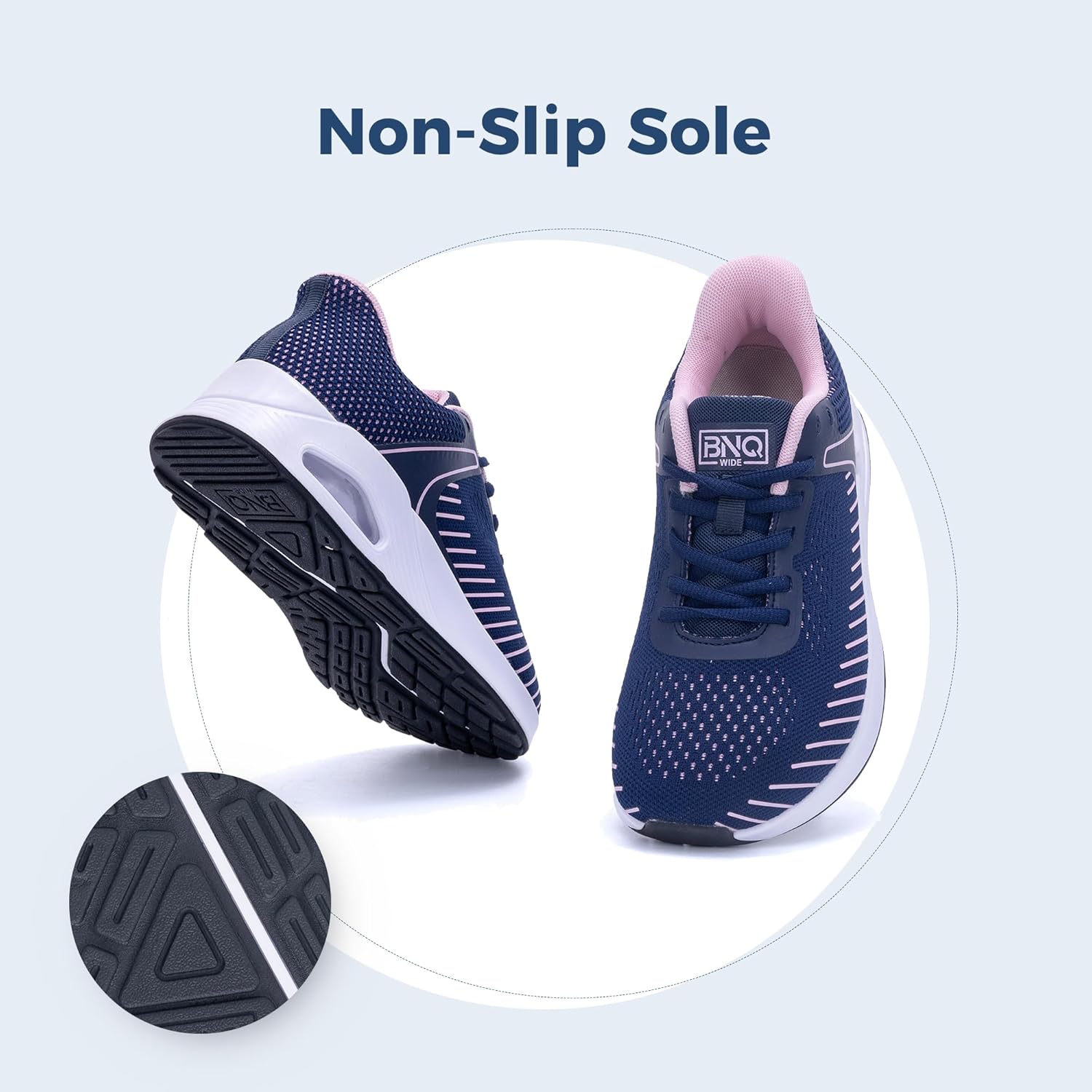 N BESUNEW Women's Wide Toe Box Walking Shoes Slip On Wide Width Tennis Sneakers Atheltic Running Shoes US 6-11 - Image 7