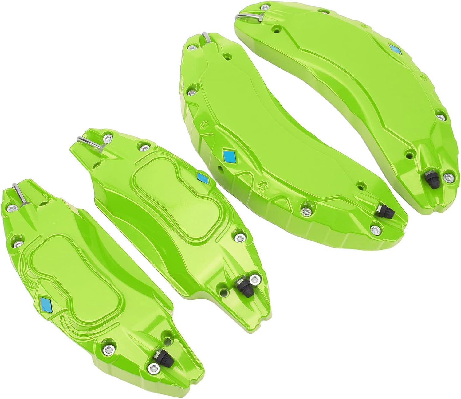 4PCS Car Caliper Cover, Aluminum Alloy Disc Brake Caliper Guard with Heat Dissipation for 2017-2023, 18in 19in Wheels Hub (Green)