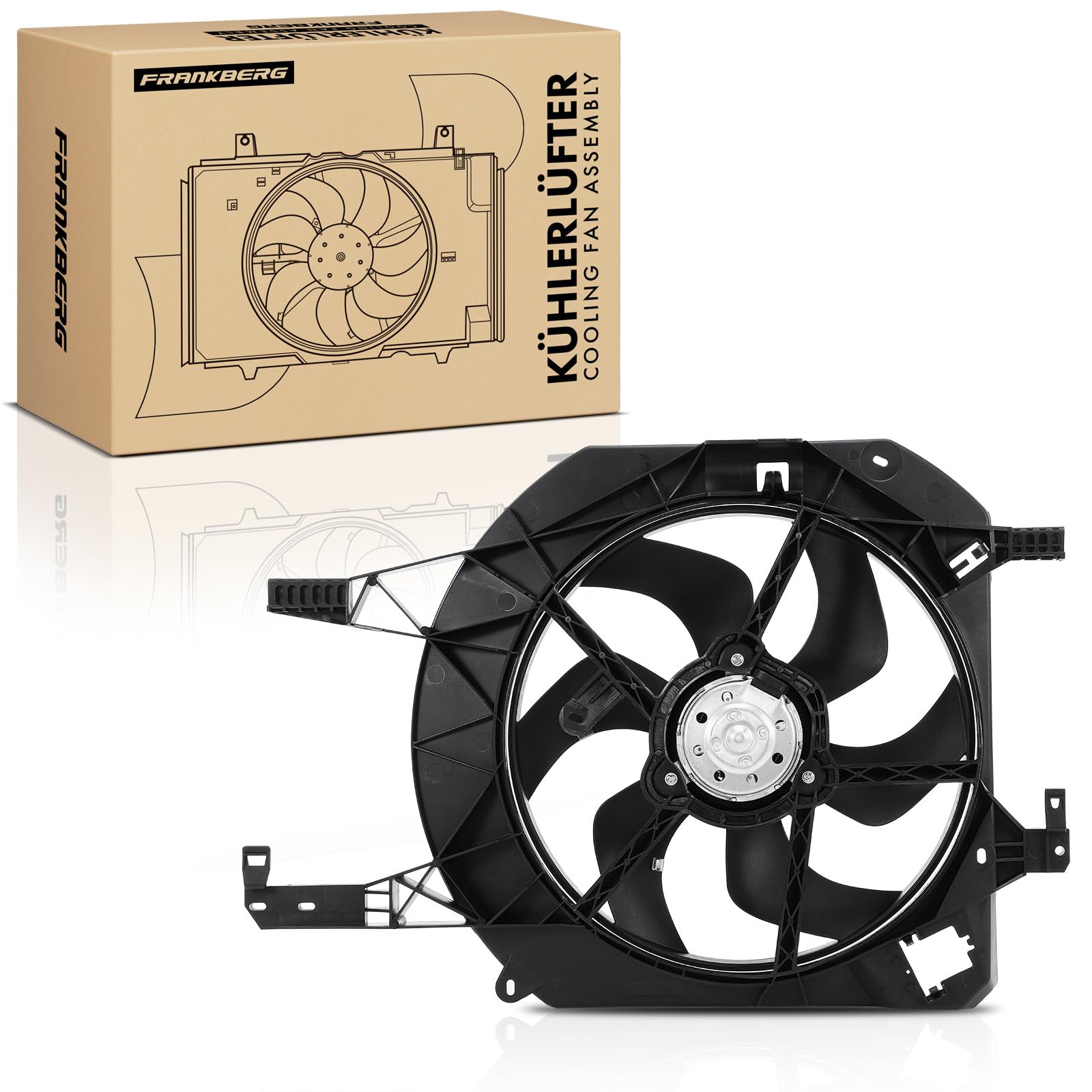 Frankberg Ventilador refrigeración del motor ventilador del radiador | Compatible con: Autobús Primastar X83, Autobús de tráfico II JL, Caja de tráfico II FL, Vivaro Combi X83