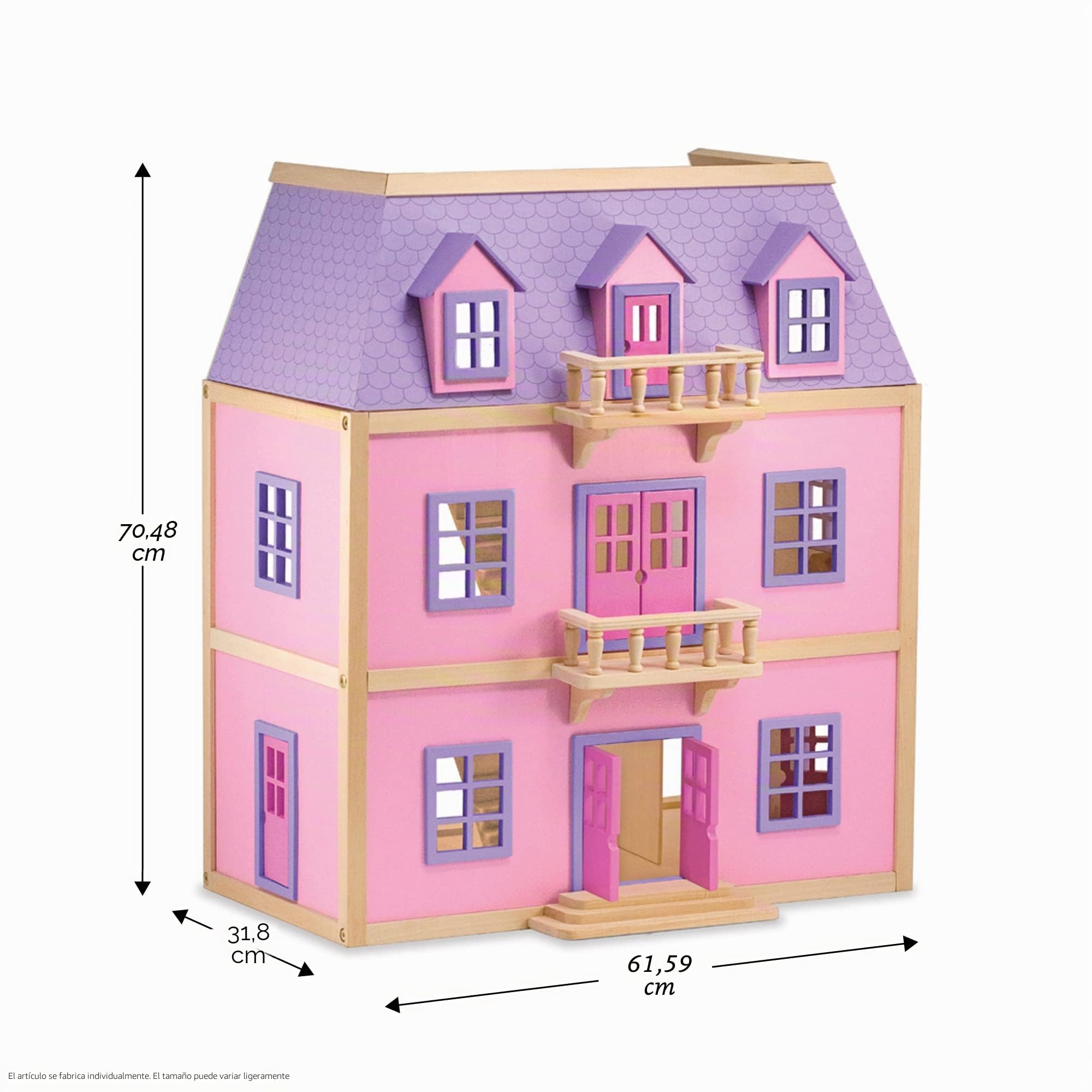 Melissa & Doug Casa de muñecas de Madera de Varios Pisos
