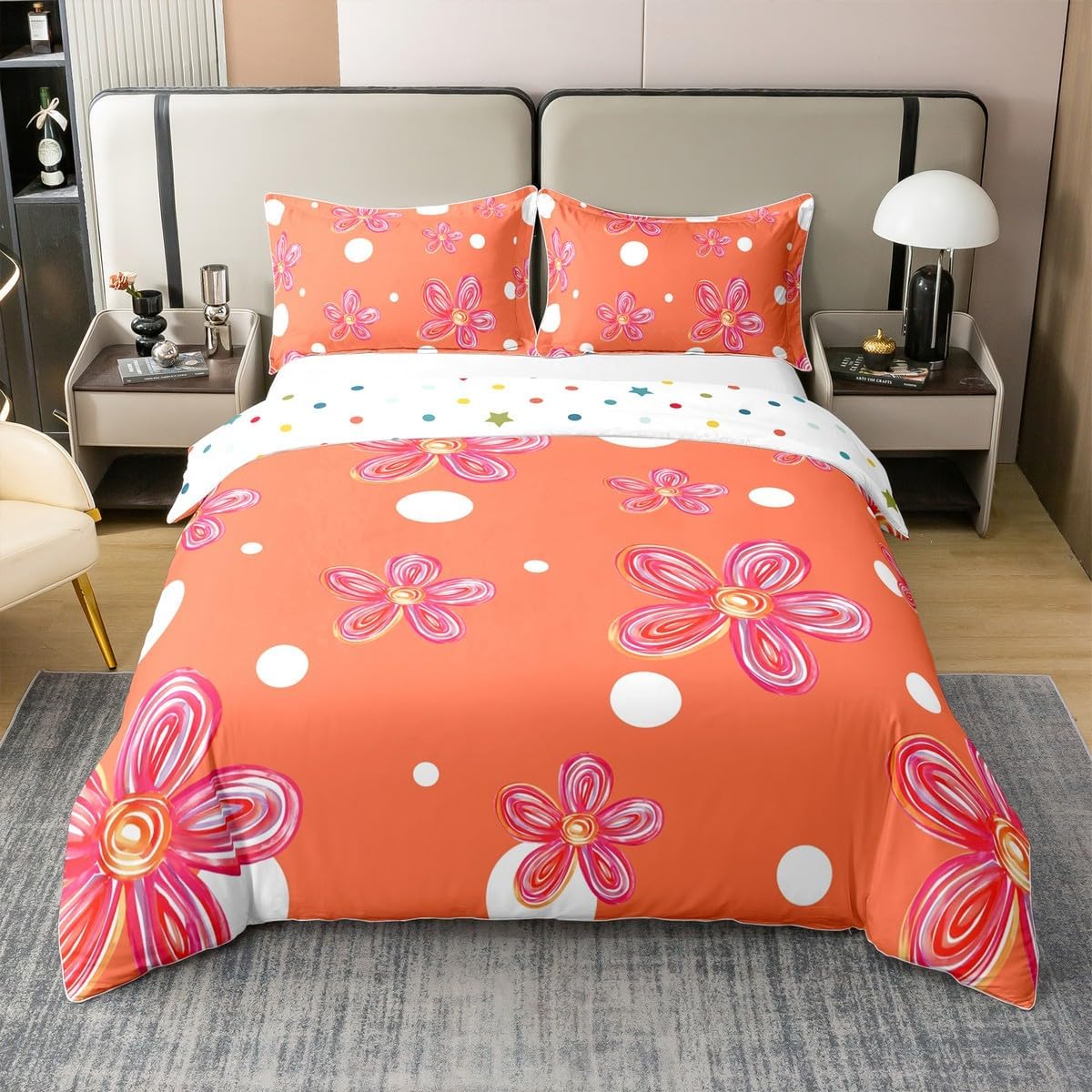 Smoky Mountain Bear 100% Cotton Comforter Cover King for Kids Teens Adults,Natural Landscape Duvet Cover,Nature Forest Trees Bedding Set,Rustic Woodland Animal Bed Set with 2 Pillow Shams Cozy