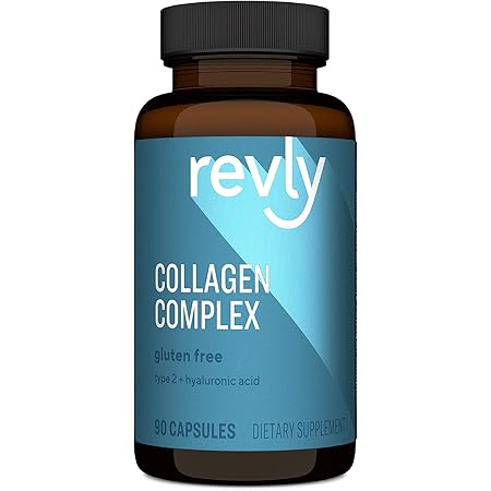 Amazon Brand - Revly Collagen Complex with Hyaluronic Acid, 90 Capsules, 3 Month Supply